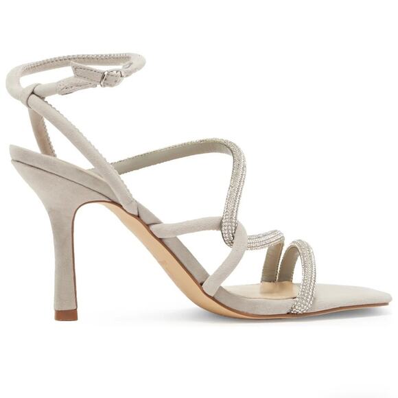 NWT Marc Fisher Debbie Sandal heels in taupe size 6 - Picture 3 of 9